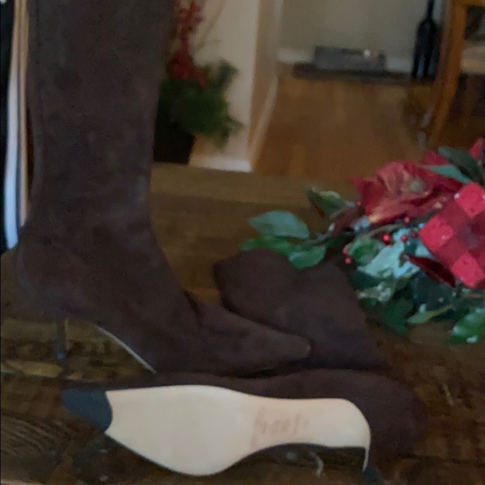Knee high suede